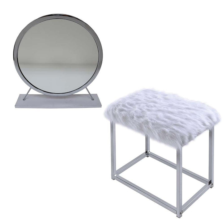 Adao Vanity Mirror &amp; Stool