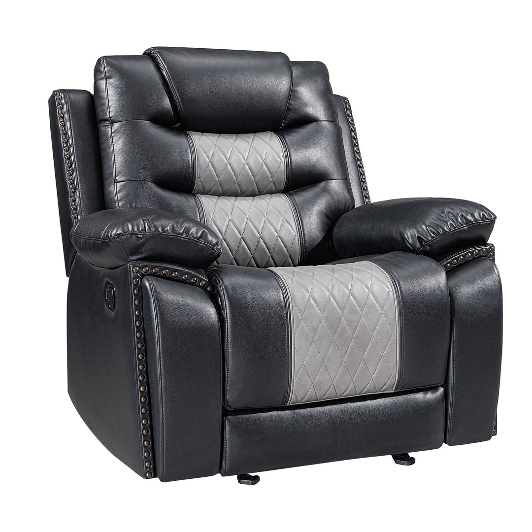 Nikko Glider Recliner-Black/gray