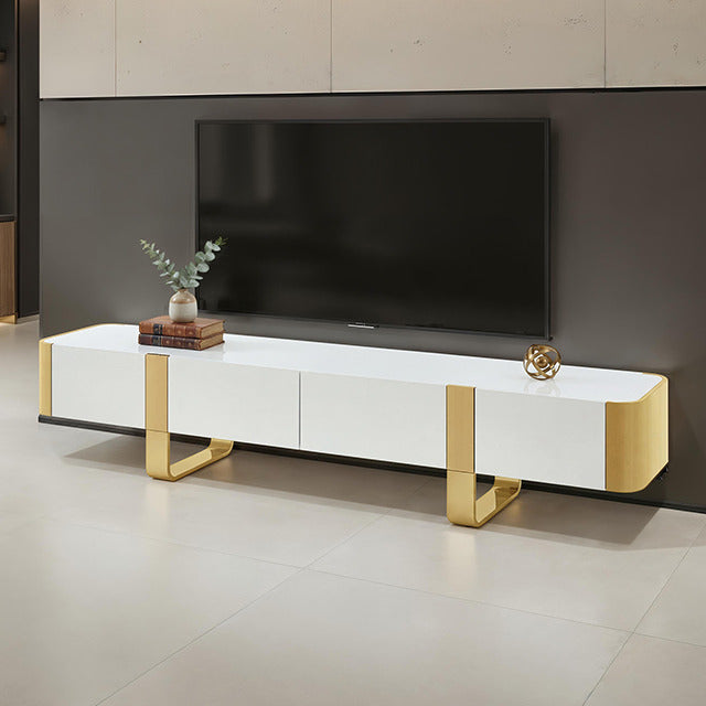 Larvik Tv Stand White W/ Gold Frame - view 5
