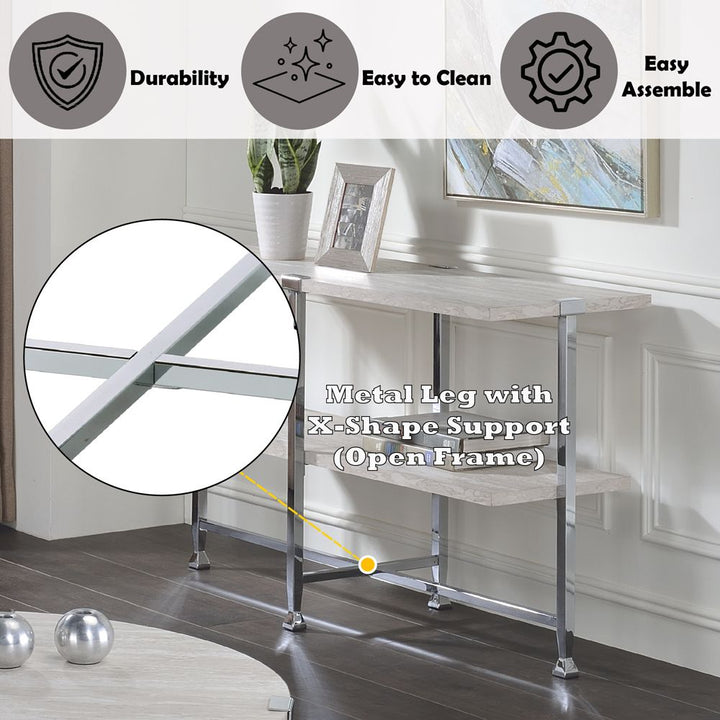 Brecon Sofa Table – features callout