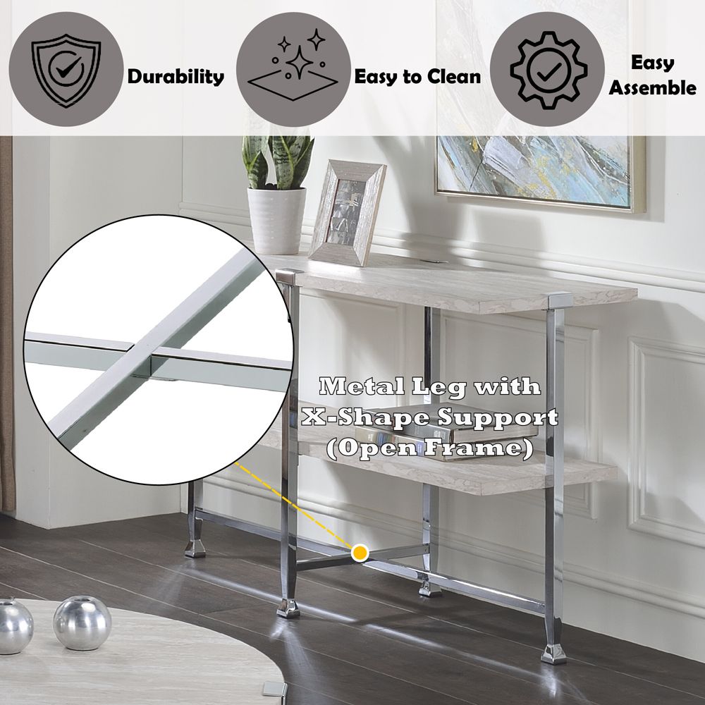 Brecon Sofa Table – features callout