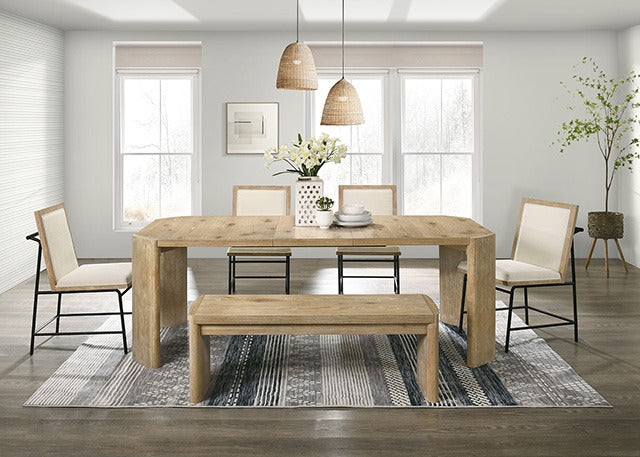 Edenbridge 6 Pc Dining Table Set W/ Bench - view 2