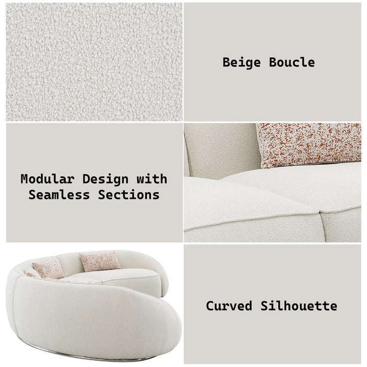Sahara Sectional Sofa W/3 Pillows – features callout