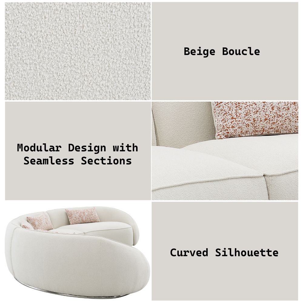 Sahara Sectional Sofa W/3 Pillows – features callout