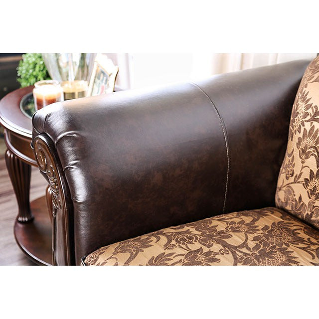 Quirino Sofa, Dark Brown/Tan - view 4
