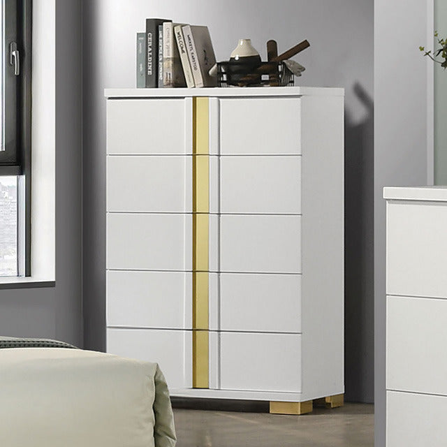 Lillestrom Chest, Gold/White