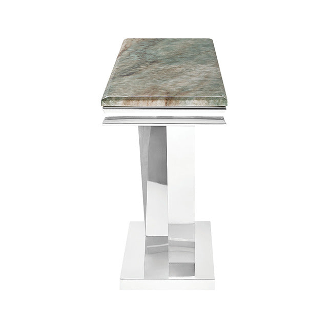 Villarsglane Sofa Table, Green/Chrome - view 3