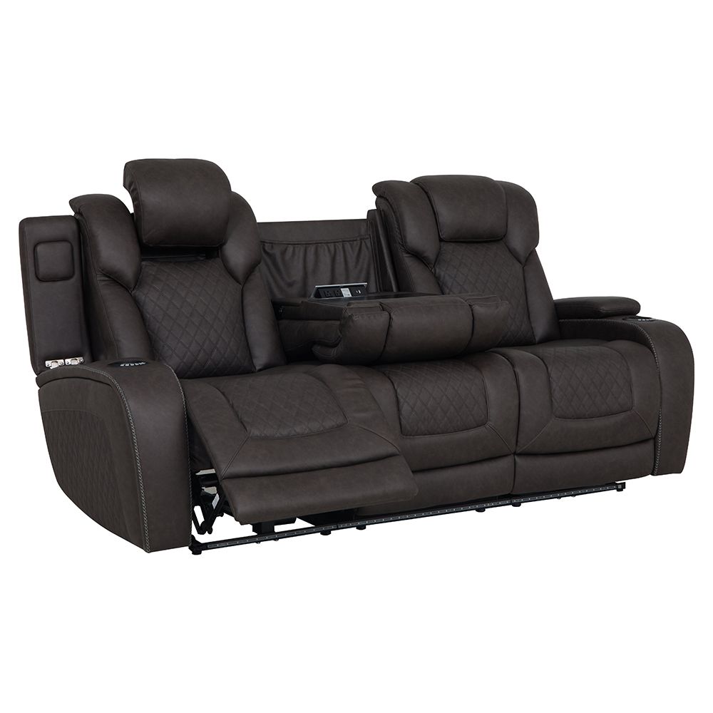 Wendell Power Motion Sofa with Dropdown Table, Storage, USB & LED