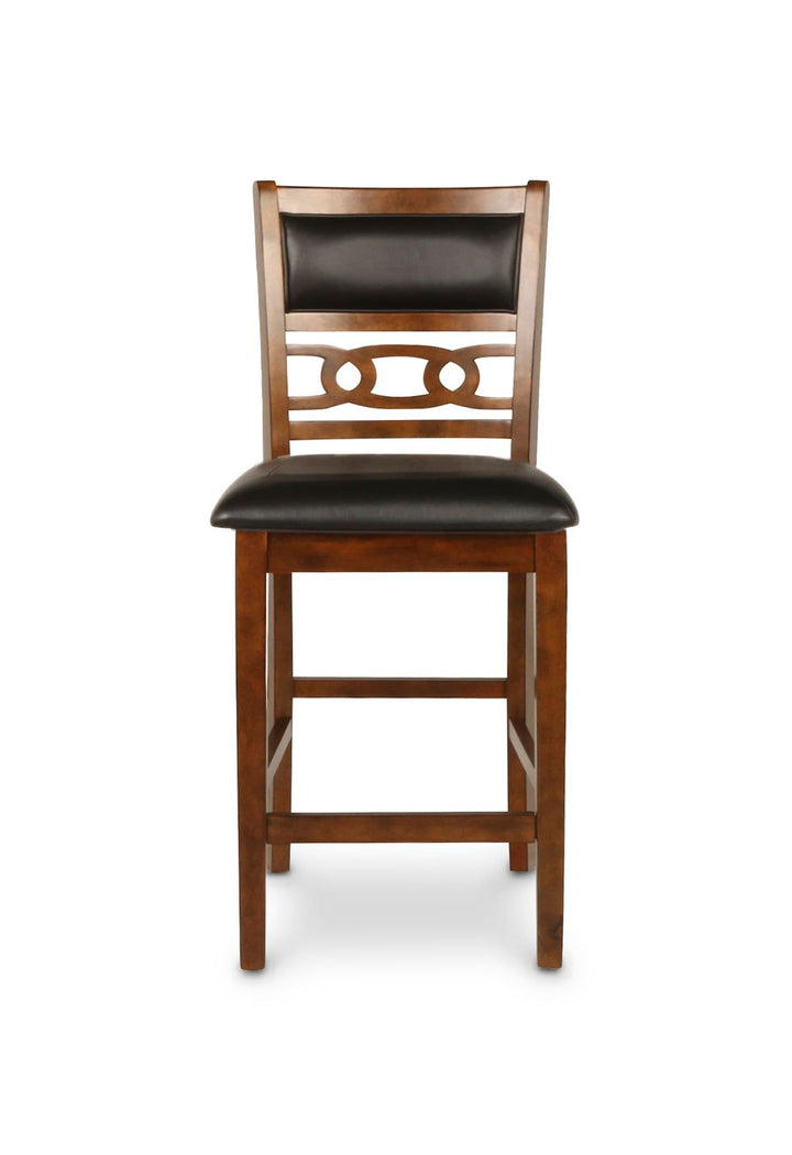 Gia 3 Pc 42" Counter Drop Leaf Table &amp; 2 Chairs-Brown
