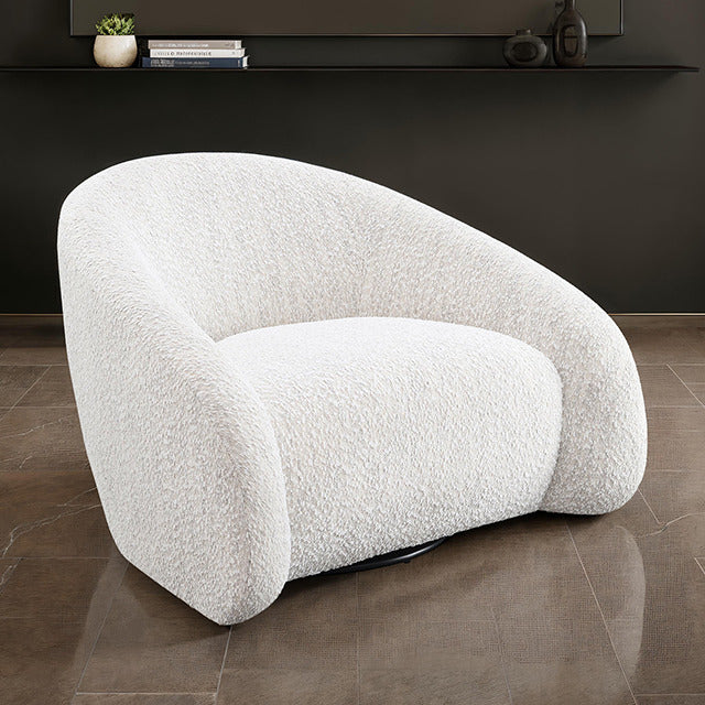 Kyria Swivel Chair, Beige - view 5