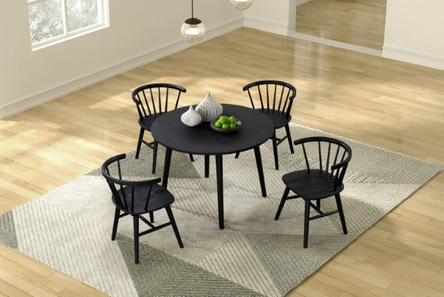 Yate 5 Pc Dining Table Set, Black - view 7