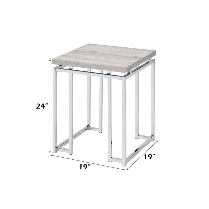 Chafik End Table – dimensions diagram