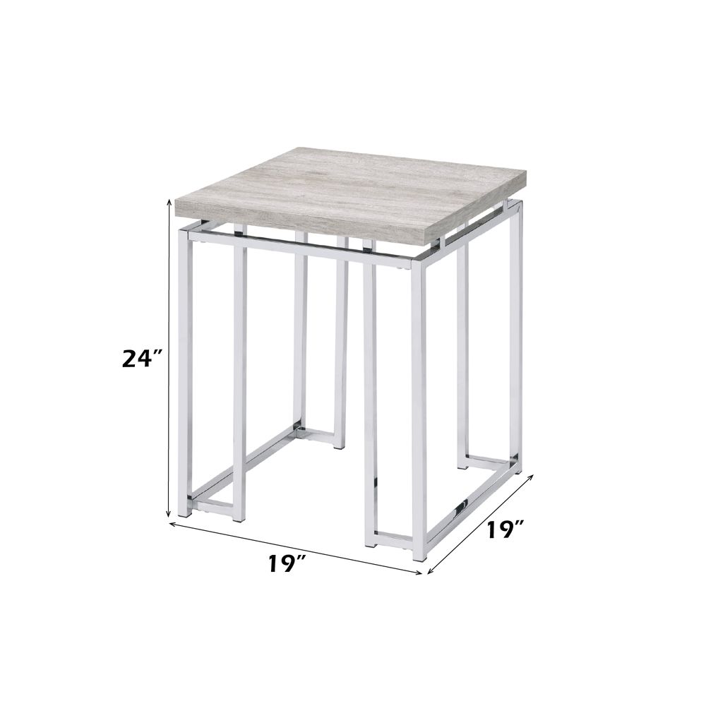 Chafik End Table – dimensions diagram