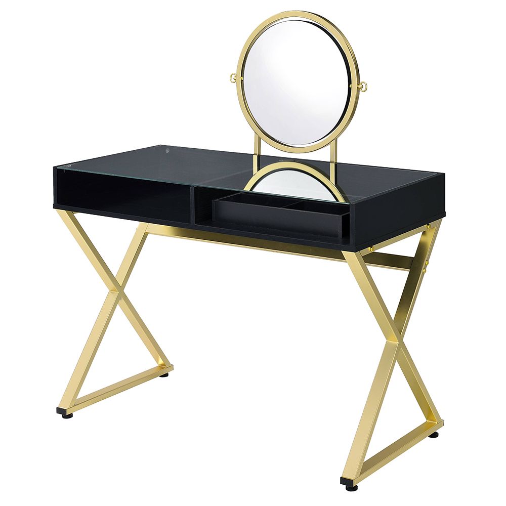 Coleen Vanity Desk W/Mirror & Jewelry Tray – view 2