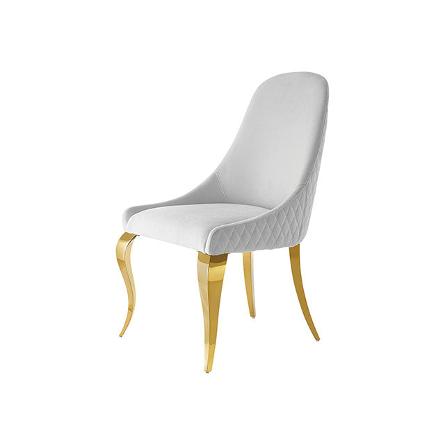 Neuveville Upholstered Side Chair, Gold/White