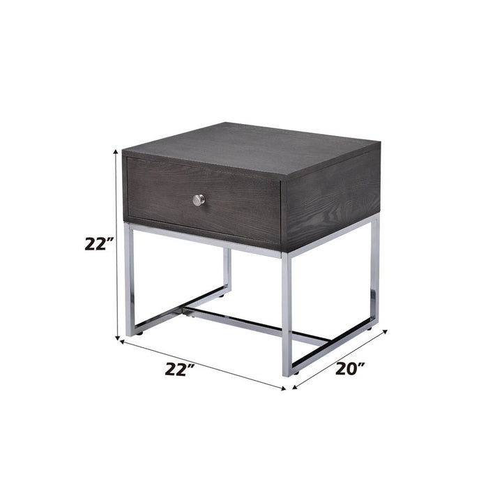 Iban End Table – dimensions diagram