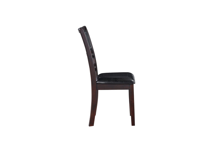 Gia 5 Pc 47" Round Dining Table &amp; 4 Chairs-Ebony