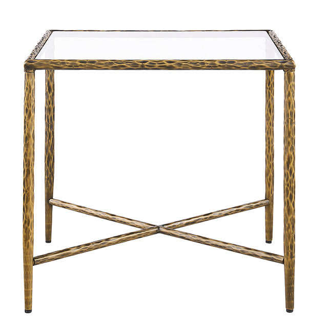 Terva End Table, Matte Gold - view 2