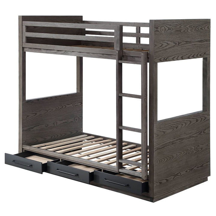 Estevon Twin/Twin Bunk Bed W/Storage – view 5