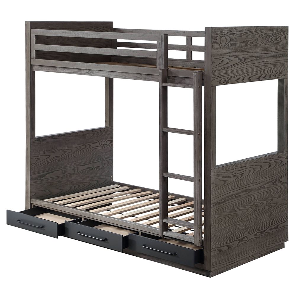 Estevon Twin/Twin Bunk Bed W/Storage – view 5
