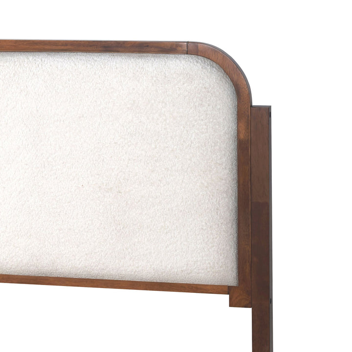 Hawthorne 5/0 Queen White Upholstered Platform Headboard-Waln