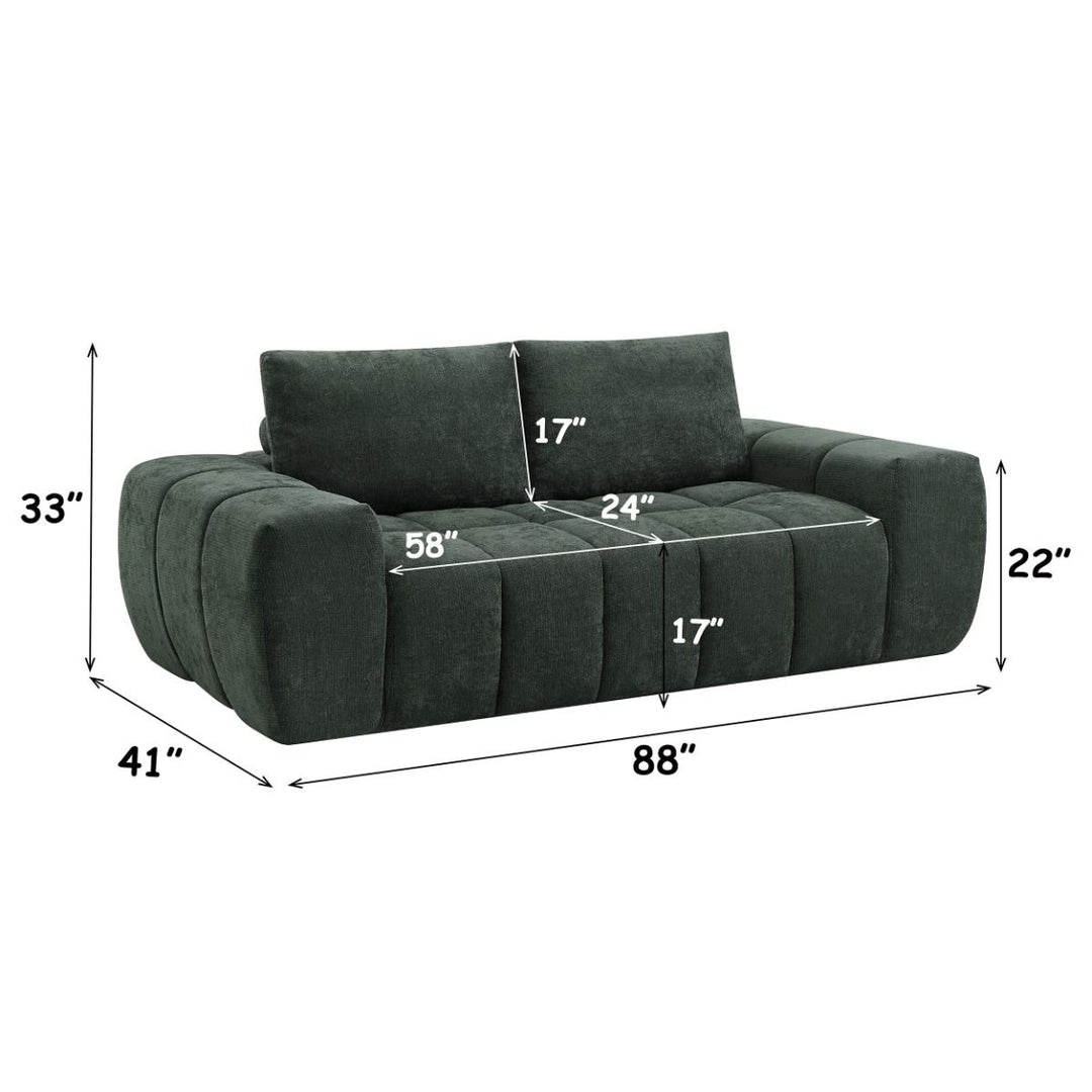 Medwin Compressed Sofa – dimensions diagram