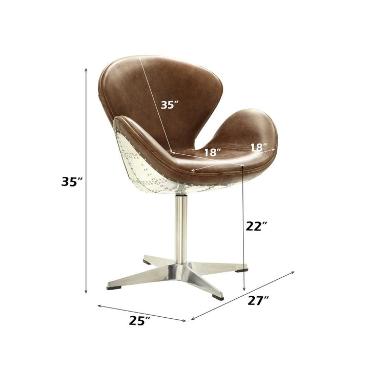 Brancaster Accent Chair W/Swivel – dimensions diagram