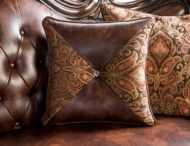 Palencia Sofa, Dark Cherry/Brown - view 4