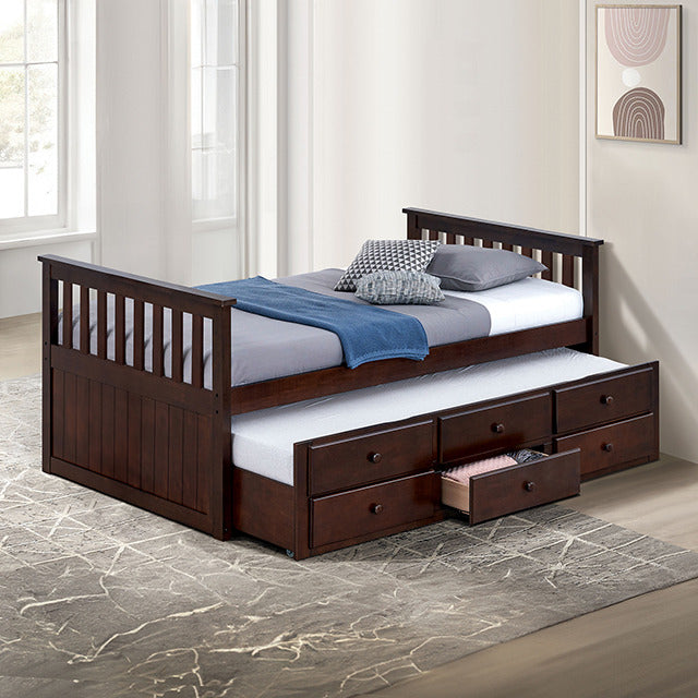 Clemens Captain Bed, Dark Walnut