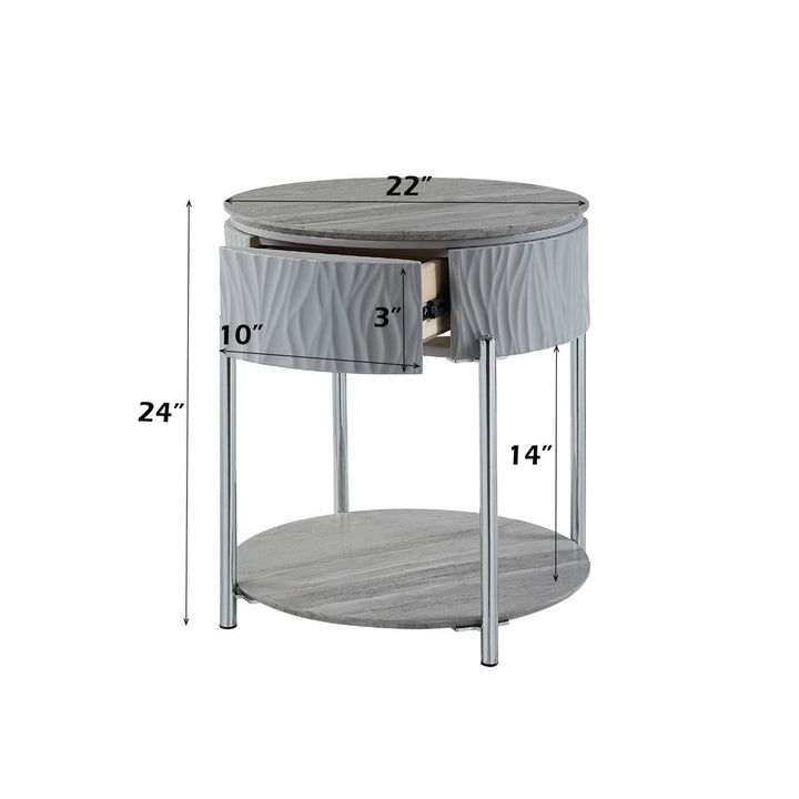 Yukino End Table – dimensions diagram