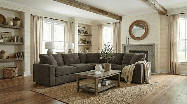 Crowle Sectional, Cocoa Brown - view 3