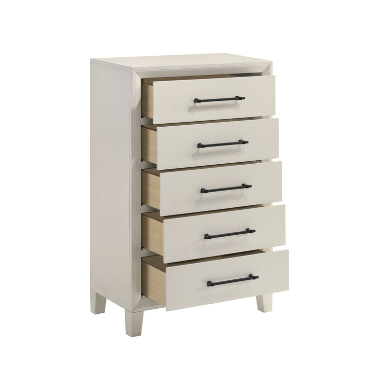 Ballard 5 Drawer Chest-White