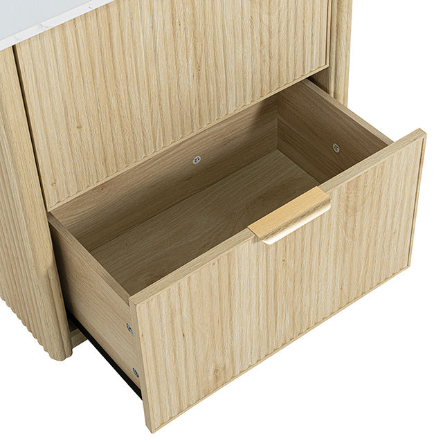 Lydd Nightstand W/ 2 Drawers, Natural - view 10