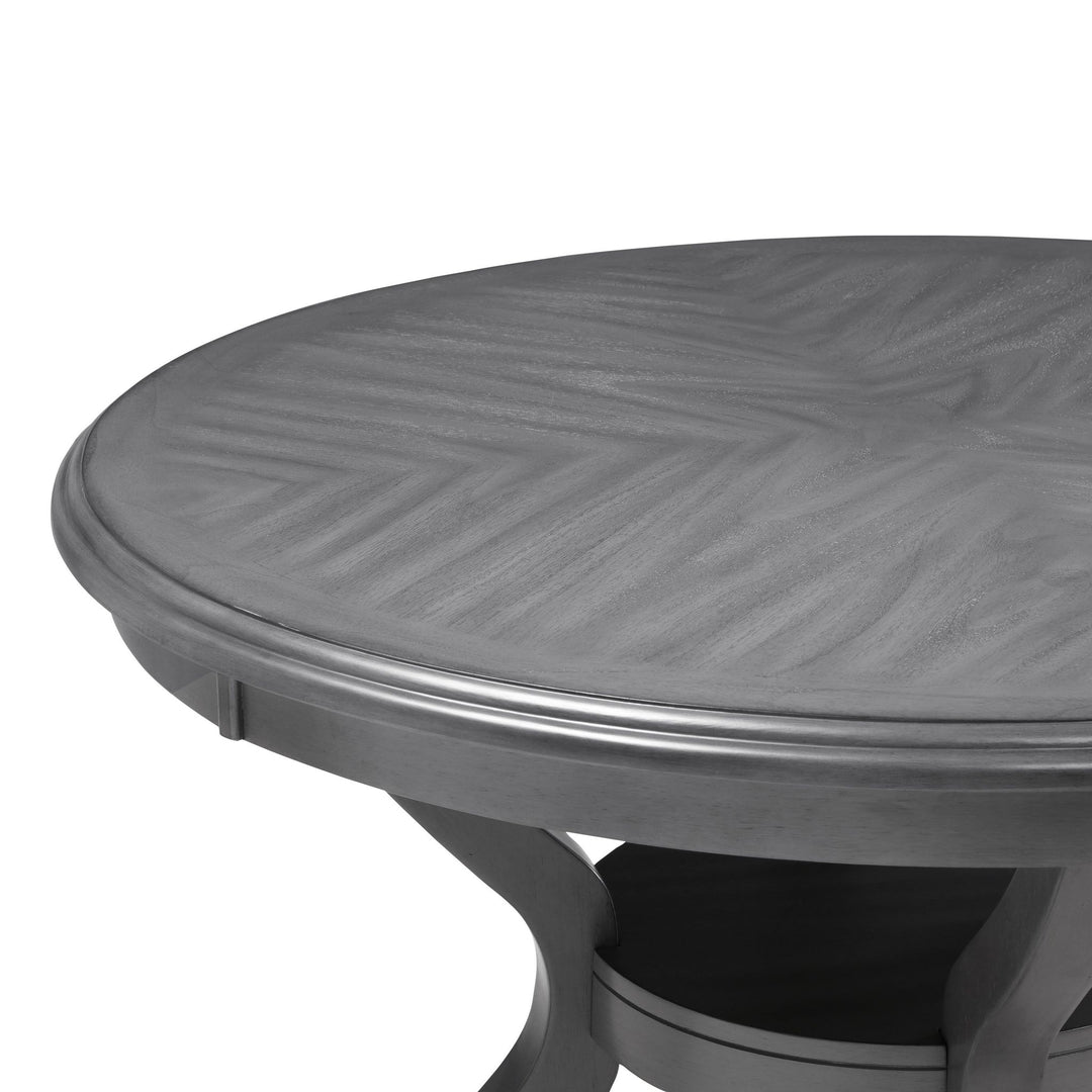 Cori Round Dining 5 Pc Set-Gray
