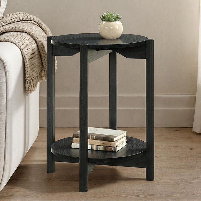 Hyde Round End Table, Black - view 8