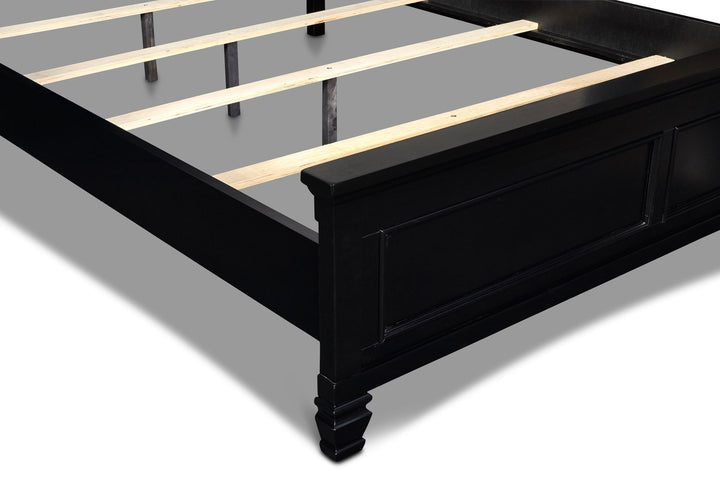 Tamarack 5/0 Q Headboard, Footboard &amp; Slats- Black