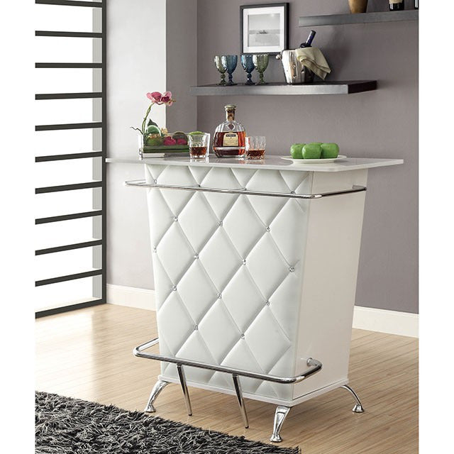 Fuero Bar Table, White/Chrome - view 2