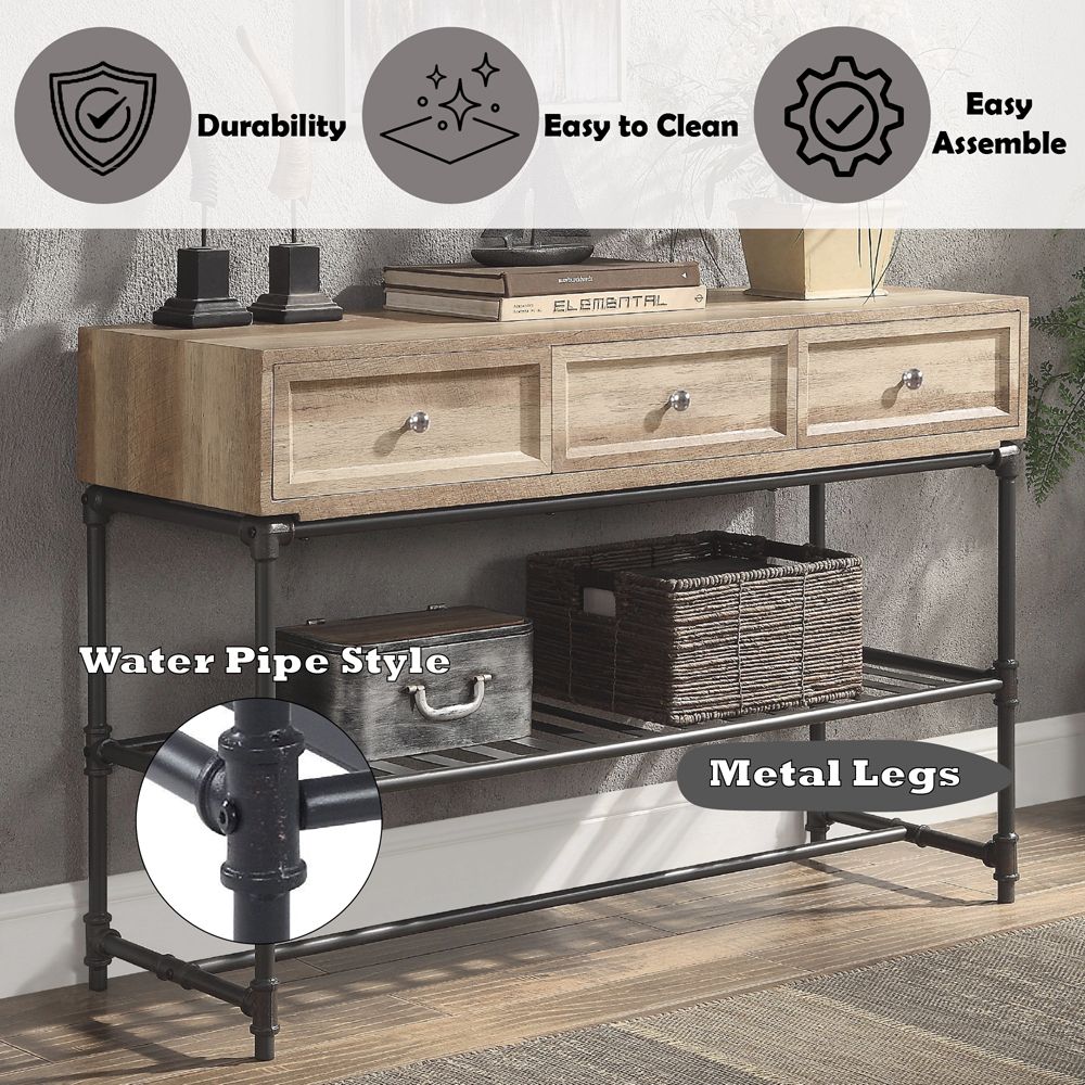 Brantley II Sofa Table – features callout