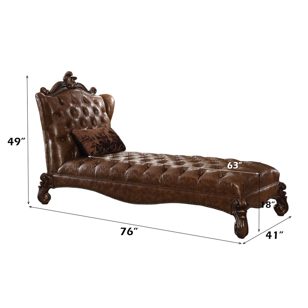 Versailles Chaise W/Pillow – dimensions diagram