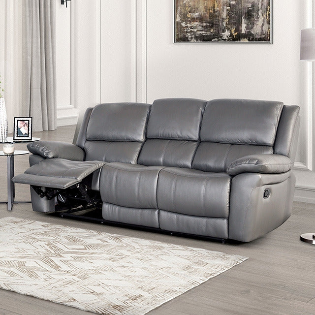 Glarus Sofa Manual Recliner, Dark Gray