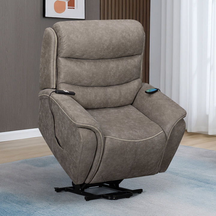 Kamari Power Lift Recliner W/ Heat &amp; Massage-Gray