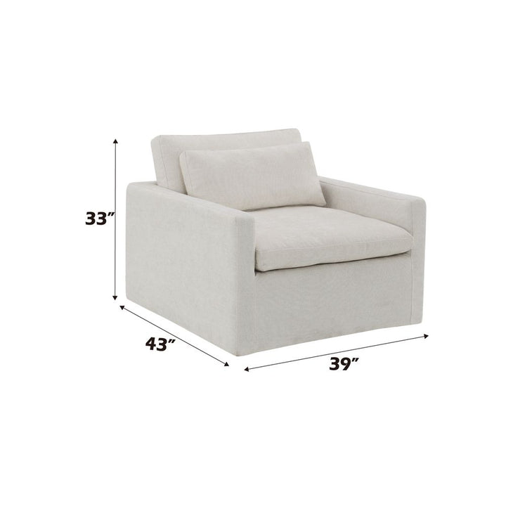 Frederick SWIVEL CHAIR W/PILLOW – dimensions diagram