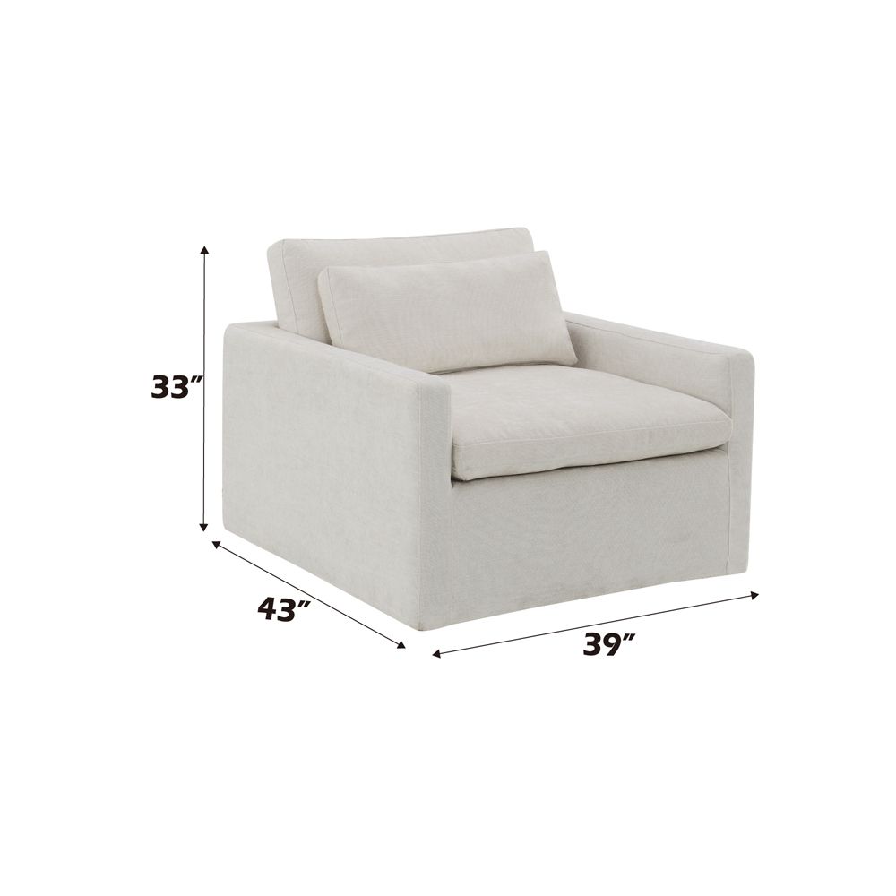 Frederick SWIVEL CHAIR W/PILLOW – dimensions diagram