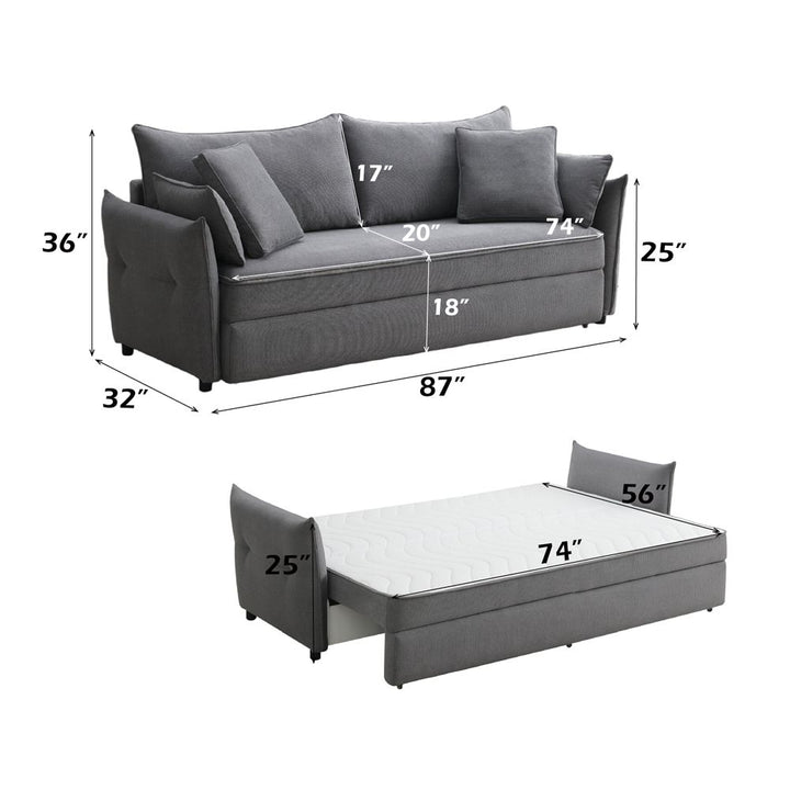 Irina Sofa W/Sleeper – dimensions diagram