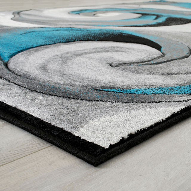 Niksar Area Rug, Turquoise - view 5