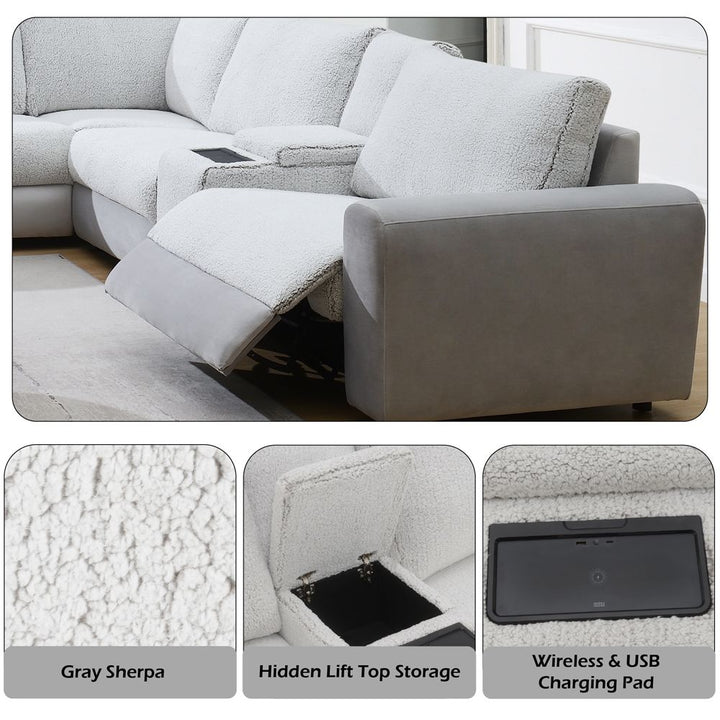 Tarrance Modular Console w/Wireless Charging &amp; USB – features callout