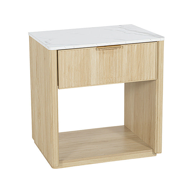 Gants Nightstand W/ Open Shelf, Natural