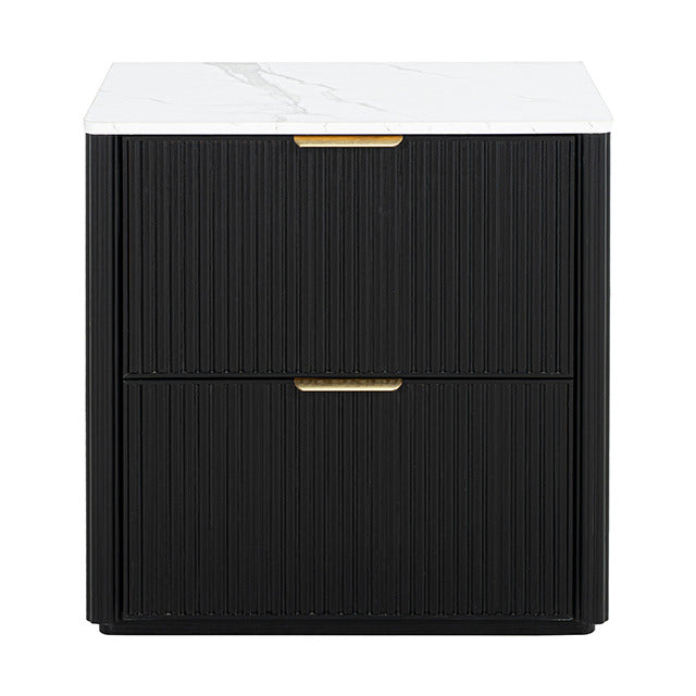 Lydd Nightstand W/ 2 Drawers, Black - view 2