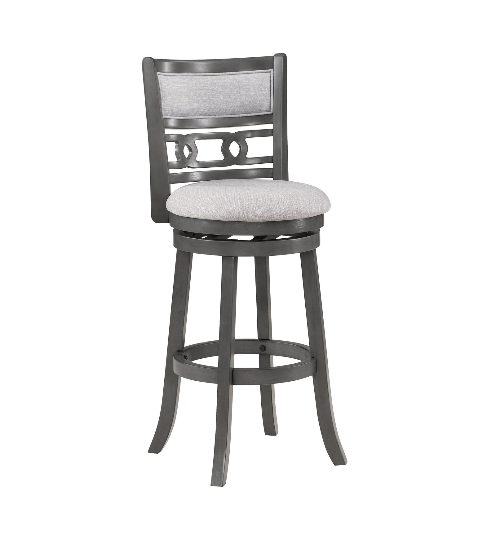 Gia 29" Swivel Barstool-Gray W/gray Fabric Seat