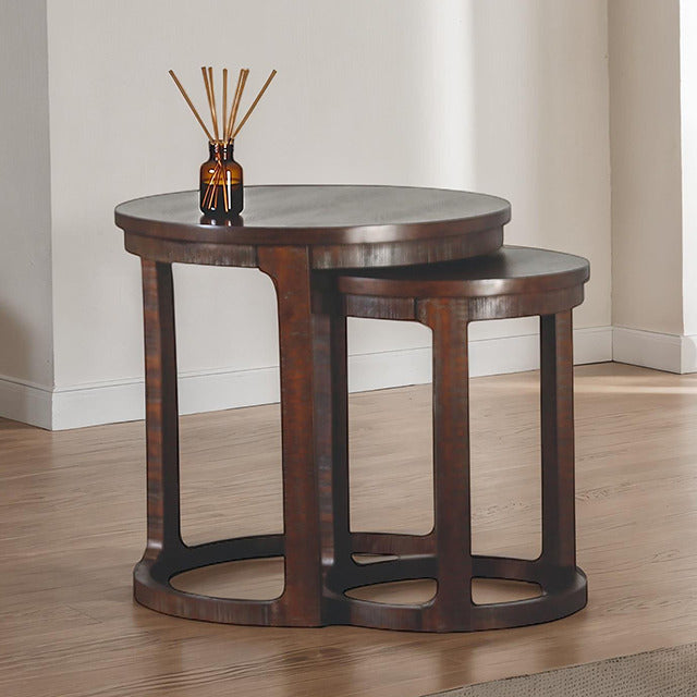 Hickory Nesting End Table, Distressed Espresso - view 4